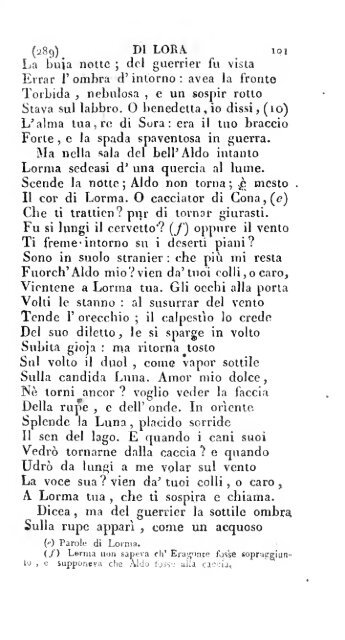 Poesie di Ossian, antico poeta celtico