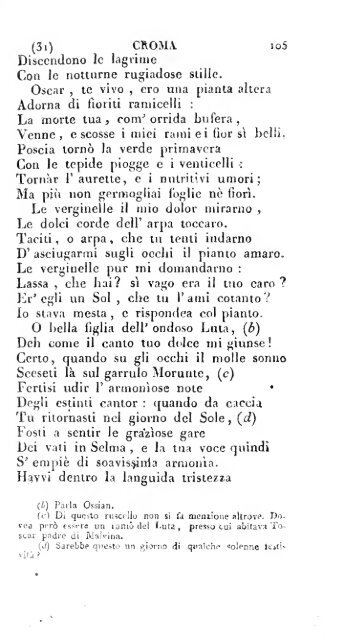 Poesie di Ossian, antico poeta celtico