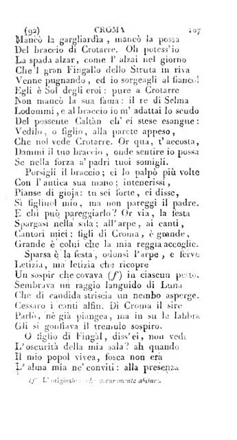 Poesie di Ossian, antico poeta celtico