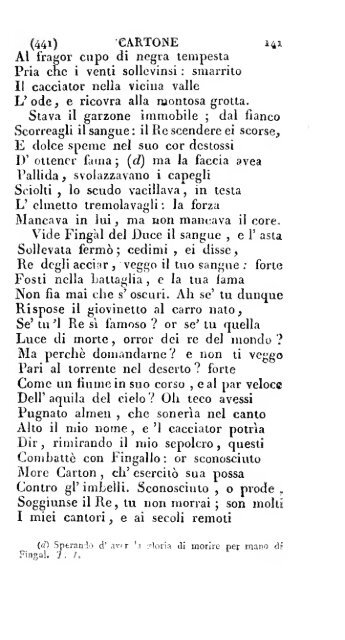 Poesie di Ossian, antico poeta celtico