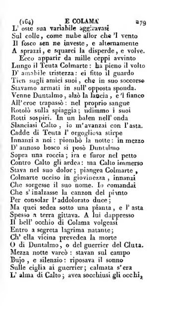 Poesie di Ossian, antico poeta celtico