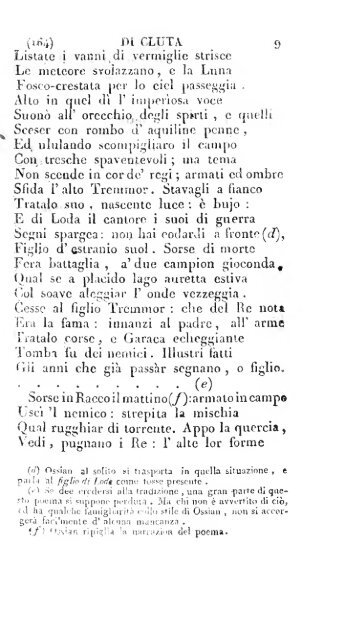 Poesie di Ossian, antico poeta celtico