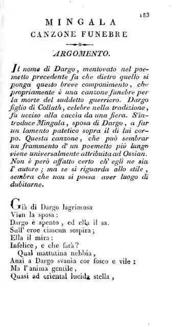 Poesie di Ossian, antico poeta celtico