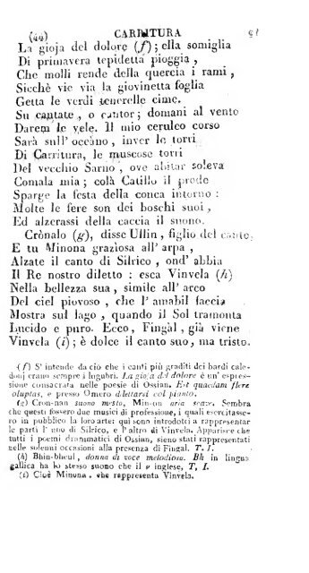 Poesie di Ossian, antico poeta celtico