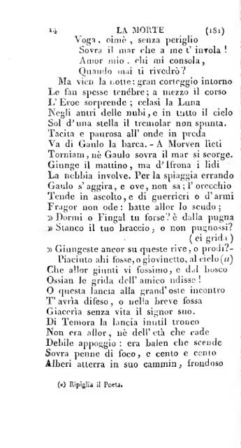 Poesie di Ossian, antico poeta celtico