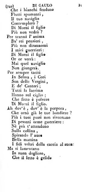 Poesie di Ossian, antico poeta celtico