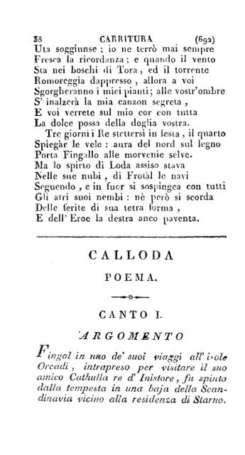 Poesie di Ossian, antico poeta celtico