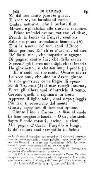 Poesie di Ossian, antico poeta celtico