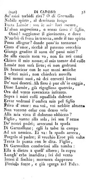 Poesie di Ossian, antico poeta celtico