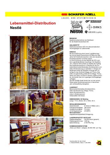 Lebensmittel-Distribution Nestlé