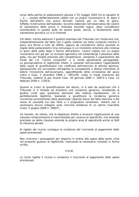 Corte di Cassazione, sez. V Penale, sentenza n. 10138/11 - Rdes.It