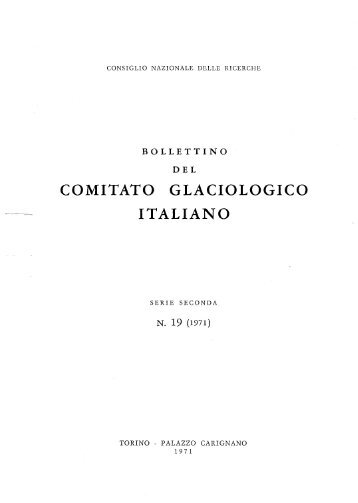 COMITATO GLACIOLOGICO ITALIANO