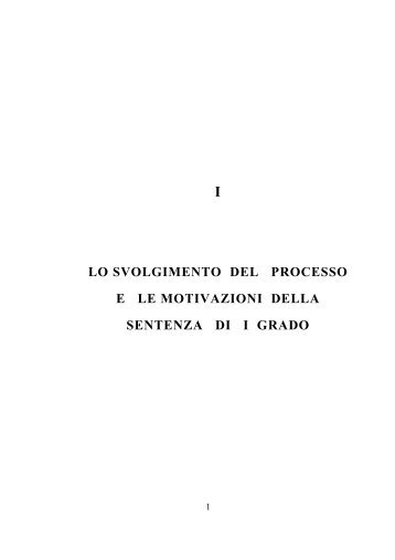 Svolgimento del processo di primo grado - ascolta radio radicale