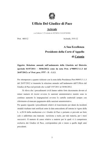 Ufficio Del Giudice di Pace Acireale - Corte d'Appello di Catania