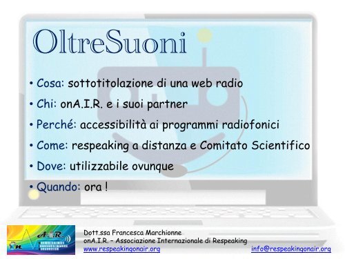 dalla voce alla scrittura per una radio accessibile a tutti - Respeaking