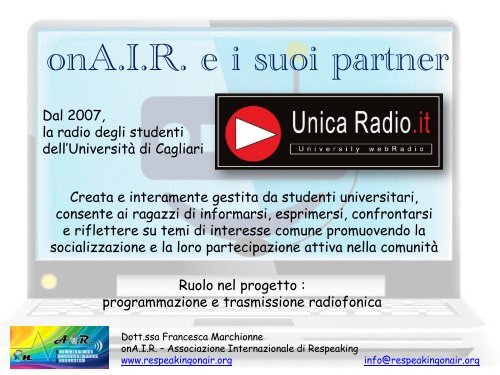 dalla voce alla scrittura per una radio accessibile a tutti - Respeaking