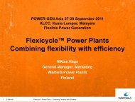 Flexicycle™ Power Plants Combining flexibility with ... - Wärtsilä