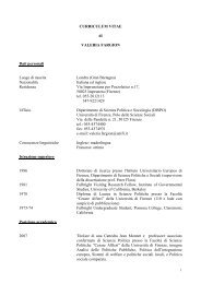 curriculum vitae - CIRES - Università degli Studi di Firenze