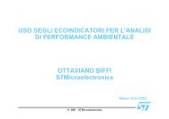 USO DEGLI ECOINDICATORI PER L'ANALISI DI PERFORMANCE ...