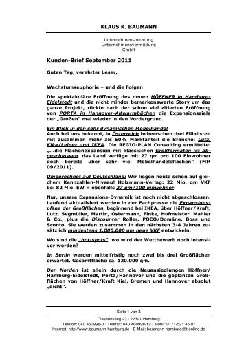 Kundenbrief September 2011 - Klaus K. Baumann ...