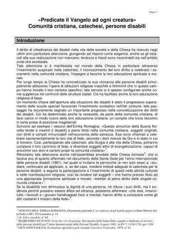 «Predicate il Vangelo ad ogni creatura» Comunità ... - Qumran