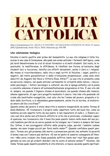 Una valutazione teologica - SAN CAMILLO DE LELLIS di Bucchianico