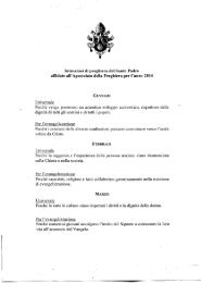 Intenzioni di preghiera del Santo Padre affidate all'Apostolato della ...