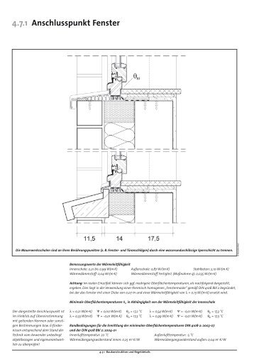 4.7.1 Anschlusspunkt Fenster - Backstein