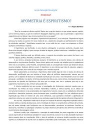 APOMETRIA É ESPIRITISMO? - Portal Luz Espírita