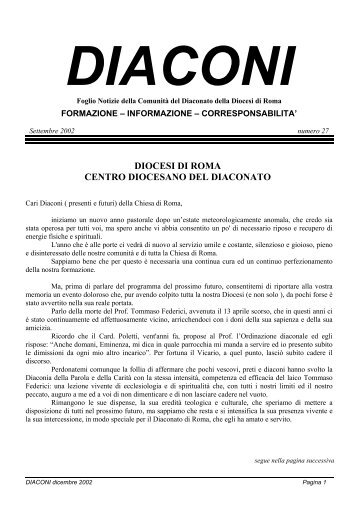 diaconi 27 - Diocesi di Roma