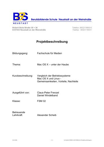 Projektbeschreibung