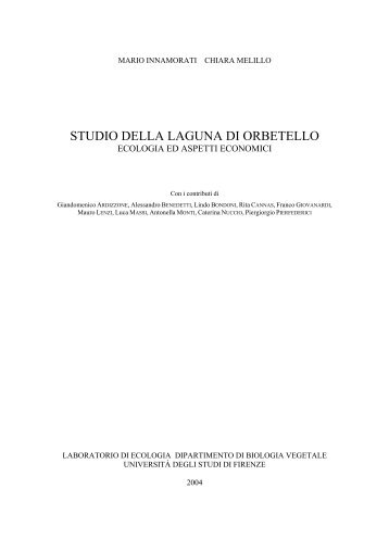 STUDIO DELLA LAGUNA DI ORBETELLO - E-prints Archive - Home ...