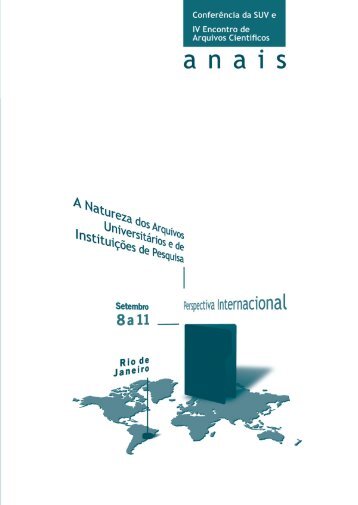 Conferência da SUV e IV Encontro de Arquivos Científicos