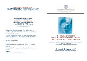 L'europeizzazione del diritto amministrativo - Università degli Studi ...