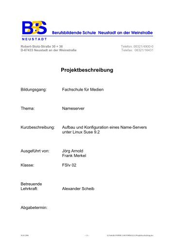 Projektbeschreibung