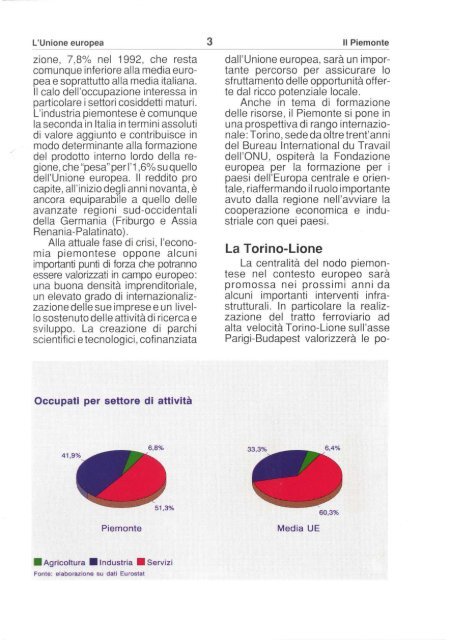 1. Il Piemonte, regione d'Europa