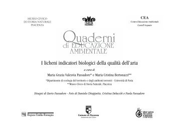 Quaderno licheni - Musei di Storia naturale - Piacenza