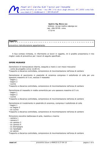 preventivo lavori 2 MARCO S 27-04-10 - Mset srl