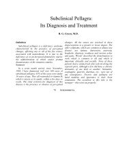 Subclinical Pellagra: Its Diagnosis and Treatment - Orthomolecular