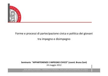 Intervento delle dott.sse Cinzia Albanesi ed Elvira Cicognani