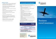 JCU Business Travel Insurance Brochure - James Cook University