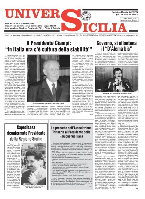 Universo Sicilia 11_99 - Periodico per i siciliani nel mondo