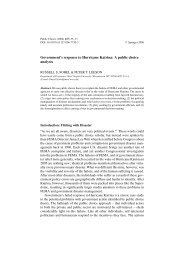 Government's response to Hurricane Katrina: A ... - Peter Leeson