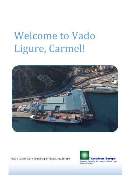 Welcome to Vado Ligure, Carmel! - Federazione di Savona