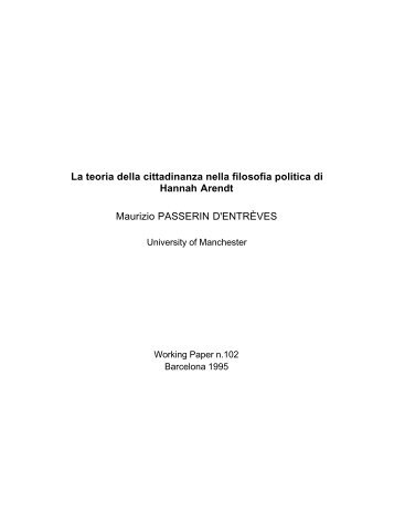 La teoria della cittadinanza nella filosofia politica di ... - Recercat