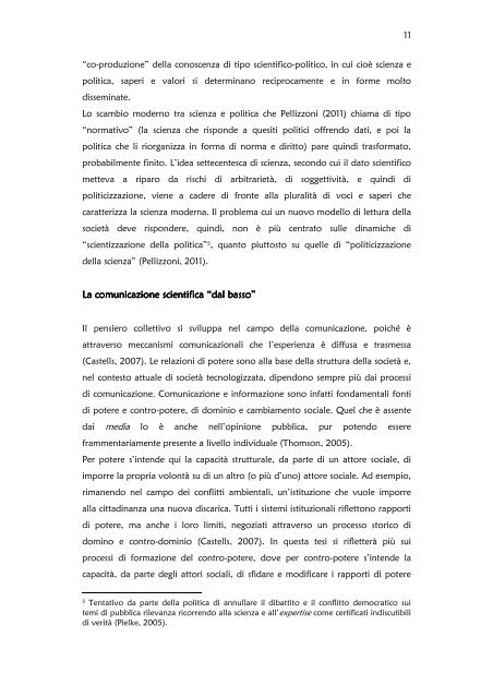 La comunicazione scientifica nei conflitti ambientali. Casi a ...