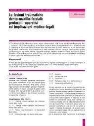 Le lesioni traumatiche dento-maxillo-facciali: protocolli ... - Dental Trey