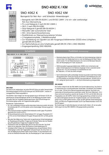 SNO 4062 K / KM - Schleicher Electronic