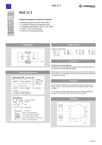 NGZ 12 S - Schleicher Electronic