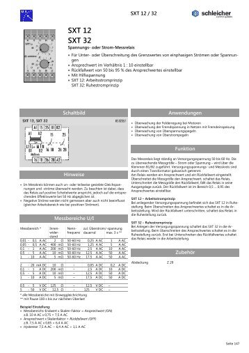 SXT 12 SXT 32 - Schleicher Electronic